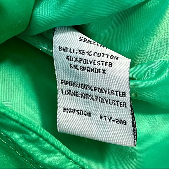 Jessica Simpson Green Double Breasted Trench Coat Belted Unique Piece XS - Picture 12 of 16